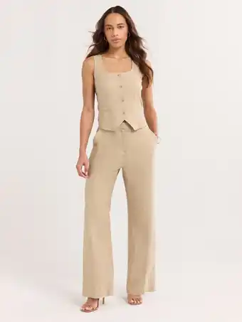 Walmart Sofia Jeans Women's Linen Blend Fitted Vest, Sizes XS-XXXL offer