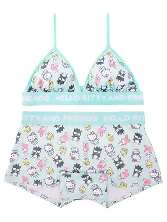 Walmart Hello Kitty & Friends Woman's and Juniors Triangle Bra & Boyshort Underwear set, 2-Pack, Size S-XL offer