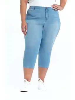 Walmart A3 Denim Women's Plus Size Constructed Waist Capris offer