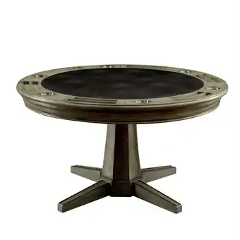 Walmart Pemberly Row Contemporary Wood Round Multi-Purpose Gaming Table in Gray offer