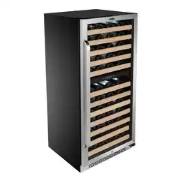 Walmart Whynter 92 Bottle 12 Shelf Dual Zone Wine Refrigerator, Stainless Steel offer