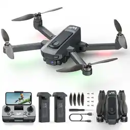 Walmart WeFone WF20 Drone with Camera for Kids 1080P FPV Dron Toys with Brushless Motor, 2 Batteries, Black offer