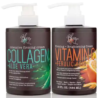 Walmart Bloom Firming Collagen Body Lotion + Vitamin C Body Lotion Set of Two 15 fl oz offer