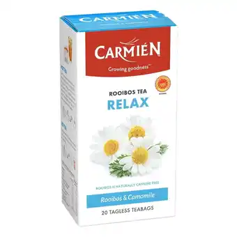 Walmart Carmien Relax Rooibos Herbal Tea with Chamomile Caffeine-Free and Sugar-Free Tea for Sleep 20 Count offer
