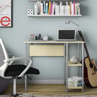 Walmart Mainstays Basic Metal Student Computer Desk, Yellow offer