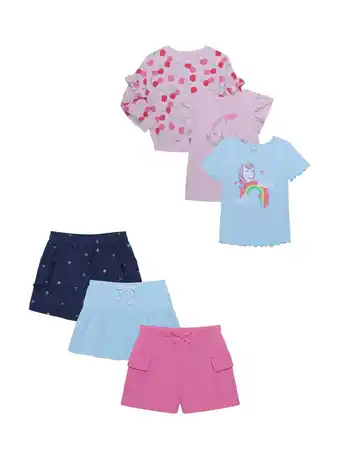 Walmart 365 Kids From Garanimals Girls Mix and Match Kid-Pack Outfit Set, 6-Piece, Sizes 4-10 offer
