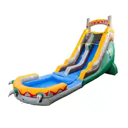 Walmart Herokiddo T-Rex 18' Water Slide with detachable pool offer