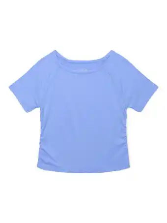 Walmart Athletic Works Girl's Cinched Tee with Short Sleeves, Sizes 4-18 & Plus offer