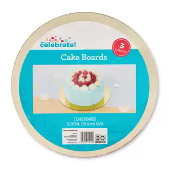 Walmart Gold Round Cake Board, 12 inch Diameter, 3 Counts，Way to Celebrate offer