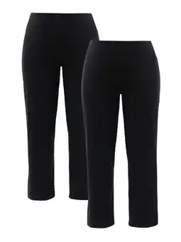 Walmart Athletic Works Women's Plus Size Core Active Relaxed Fit Pants, 2-Pack offer