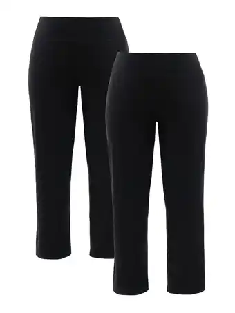 Walmart Athletic Works Women's Plus Size Core Active Relaxed Fit Pants, 2-Pack offer