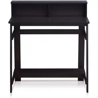 Walmart Furinno Engineered Wood Simplistic A Frame Computer Desk in Dark Walnut offer