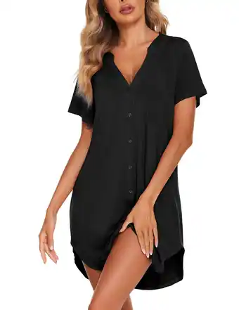 Walmart Avidlove Womens Nightgown Button Down Pajama Dress Sexy Ladies Sleepwear Maternity Night Shirts offer