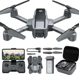 Walmart Holy Stone HS440D GPS Foldable Drone with Camera for Adults 4K, Auto Return, 5G Transmission, Gray offer