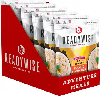 Walmart ReadyWise Trail Treats Mango Sticky Rice 6 Pack offer