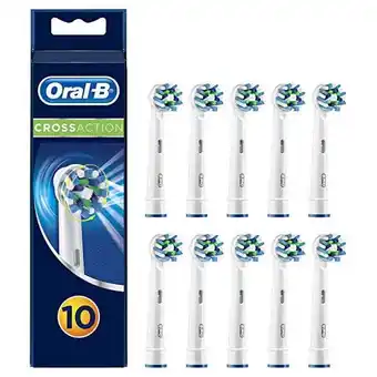 Walmart Cross Action Electric Toothbrush Head Replacement for Oral-B, Pack of 10 offer