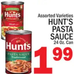 C Town HUNT'S PASTA SAUCE offer
