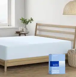 Walmart Thread Spread 400 Thread Count Taupe Cotton Sateen Weave Bed Sheet, Queen offer
