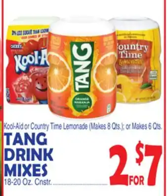 Bravo Supermarkets TANG DRINK MIXES, 18-20 Oz. Cnstr offer