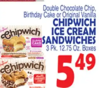 Bravo Supermarkets CHIPWICH ICE CREAM SANDWICHES offer
