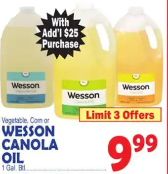 Bravo Supermarkets WESSON CANOLA OIL offer
