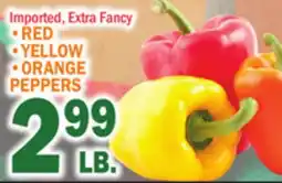 Bravo Supermarkets RED YELLOW ORANGE PEPPERS offer