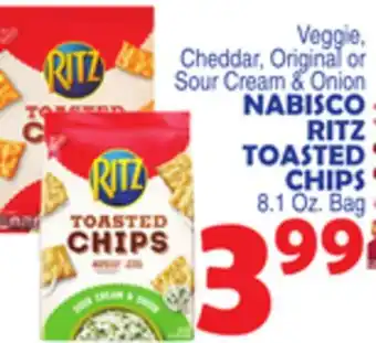 Bravo Supermarkets NABISCO RITZ TOASTED CHIPS offer