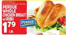 Bravo Supermarkets PERDUE WHOLE CHICKEN BREAST w/RIBS offer