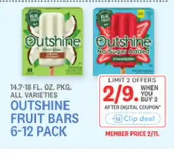 Kings Food Markets OUTSHINE FRUIT BARS 6-12 PACK offer