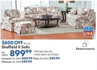 Boscov's Sheffield II Sofa offer