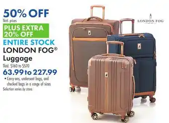 Boscov's LONDON FOG Luggage offer