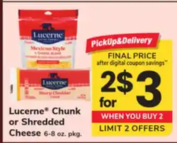ACME Lucerne Chunk or Shredded Cheese offer