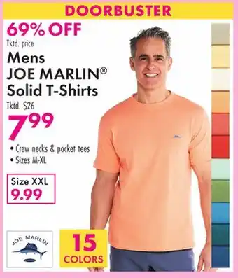 Boscov's Mens JOE MARLIN Solid T-Shirts offer