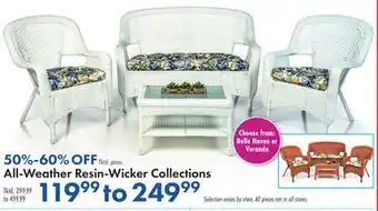 Boscov's All-Weather Resin-Wicker Collections offer