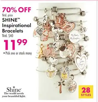 Boscov's SHINE Inspirational Bracelets offer
