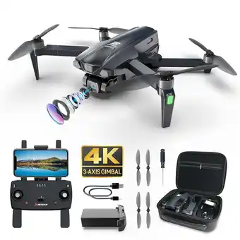 Walmart YCFUN 4K GPS Drone with Camera for Adults, 3-Aixs GPS Foldable Drone for Long Range 3KM Transmission offer