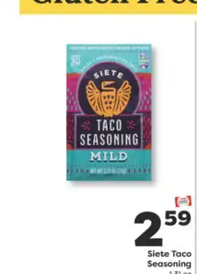 Weis Markets Siete Taco Seasoning offer