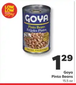 Weis Markets Goya Pinto Beans offer