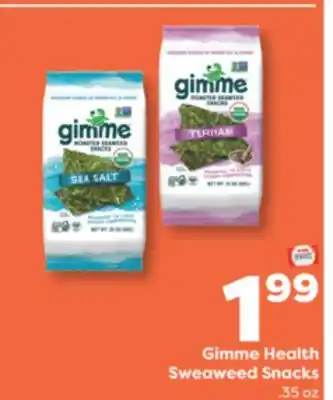 Weis Markets Gimme Health Sweaweed Snacks offer