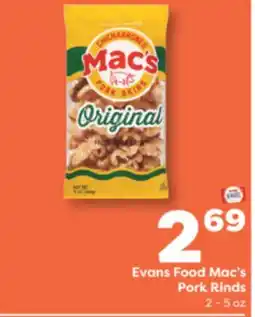 Weis Markets Evans Food Mac's Pork Rinds offer