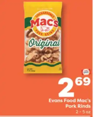Weis Markets Evans Food Mac's Pork Rinds offer