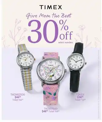 Boscov's TIMEX offer