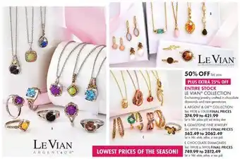 Boscov's ENTIRE STOCK LE VIAN COLLECTION offer