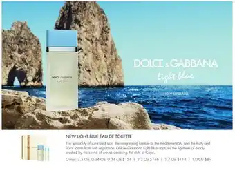 Boscov's Dolce & Gabbana Light Blue offer