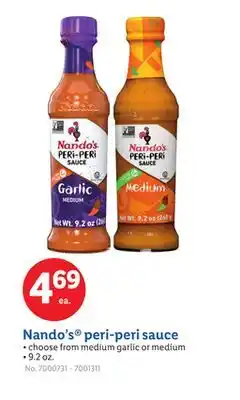 Lidl Nando's peri-peri sauce offer