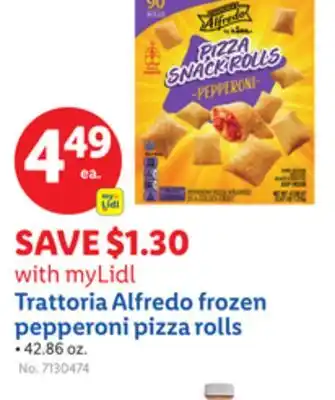 Lidl Trattoria Alfredo frozen pepperoni pizza rolls offer