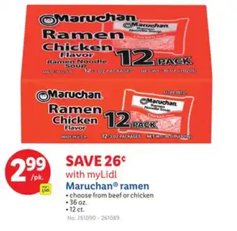 Lidl Maruchan ramen offer
