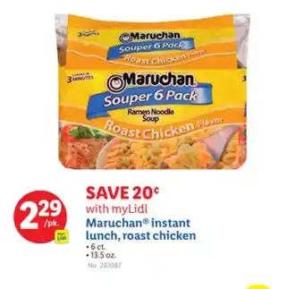 Lidl Maruchan instant lunch, roast chicken offer