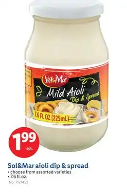 Lidl Sol&Mar aioli dip & spread offer