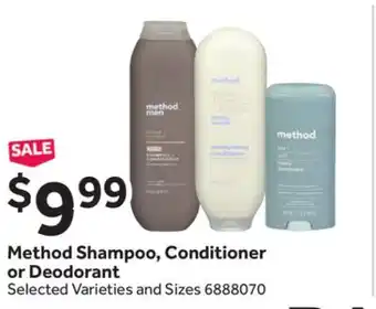 Stop&Shop Method Shampoo, Conditioner or Deodorant offer